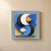 Interlocked Crescents by Bassem, canvas on a wall