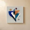 ba-0306-suspended-triangles-canvas-1-canvas-closeup-limewash-v4 Suspended Triangles by Bassem, canvas on a wall