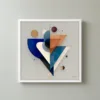 Suspended Triangles by Bassem, framed print on a wall