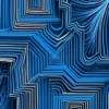 Blue Frost Maze by Bassem, detail at close range