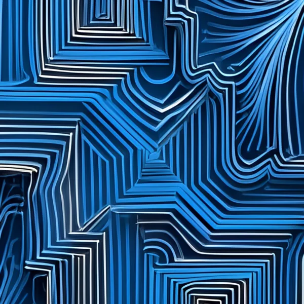 Blue Frost Maze by Bassem, detail at close range