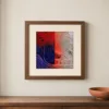 ba-0308-red-tree-pale-moon-print-1-closeup-walnut-v4 Red Tree, Pale Moon by Bassem, art print shown framed on a wall