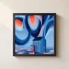 House Beneath the Swirl by Bassem, framed print on a wall