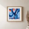 ba-0310-house-beneath-the-swirl-print-1-closeup-oak-v4 House Beneath the Swirl by Bassem, art print shown framed on a wall