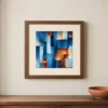Glow Inside the Blocks by Bassem, art print shown framed on a wall