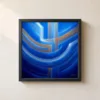 ba-0315-bending-copper-lanes-framed-1-thin-closeup-black-v4 Bending Copper Lanes by Bassem, framed print on a wall
