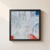 ba-0317-white-loops-over-fire-framed-1-thin-closeup-black-v4 White Loops Over Fire by Bassem, framed print on a wall