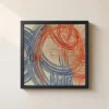 Rings Above the Spires by Bassem, framed print on a wall