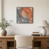 Rings Above the Spires by Bassem, framed print on a wall