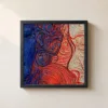 Coral Coils Rising by Bassem, framed print on a wall