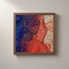 Coral Coils Rising by Bassem, framed print on a wall