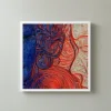 Coral Coils Rising by Bassem, framed print on a wall