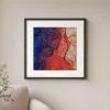 ba-0321-coral-coils-rising-print-1-closeup-black-v4 Coral Coils Rising by Bassem, art print shown framed on a wall
