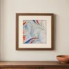 Houses Behind White Waves by Bassem, art print shown framed on a wall