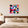 The Patchwork Whirl by Bassem, canvas on a wall