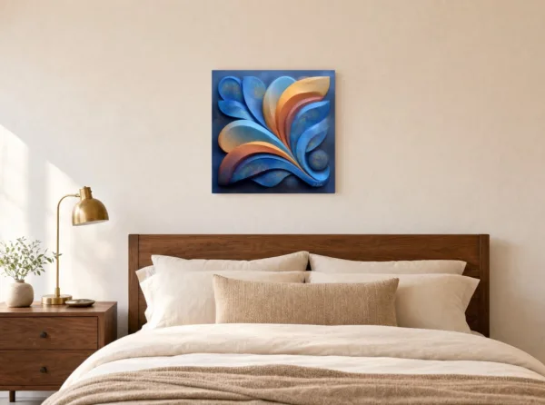 Speckled Fronds by Bassem, canvas on a wall