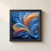 Speckled Fronds by Bassem, framed print on a wall