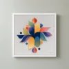 Petal Compass by Bassem, framed print on a wall