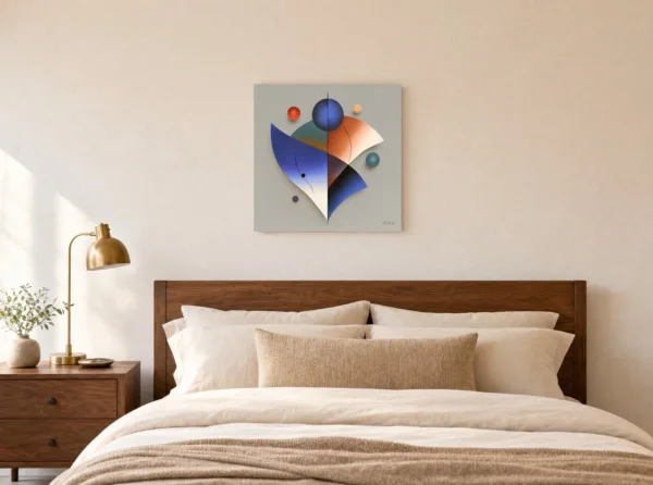 Sails and Small Planets by Bassem, canvas on a wall