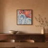 Starburst Over the Swirls by Bassem, framed print on a wall