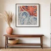 Starburst Over the Swirls by Bassem, art print shown framed on a wall