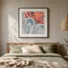 Starburst Over the Swirls by Bassem, art print shown framed on a wall