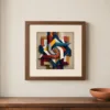The Woven Knot by Bassem, art print shown framed on a wall