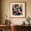 The Woven Knot by Bassem, art print shown framed on a wall