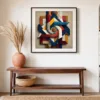 The Woven Knot by Bassem, art print shown framed on a wall