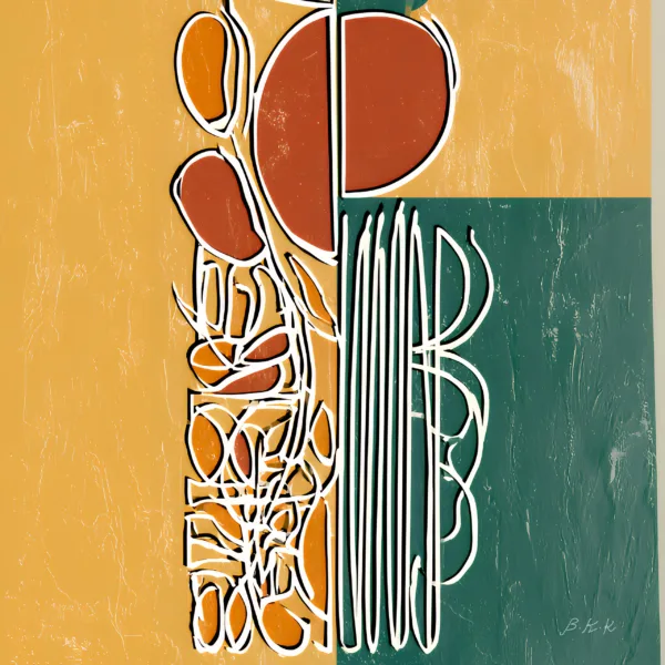 Garden in Loose Lines by Bassem, the full artwork