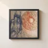 Sun Over Bare Cliffs by Bassem, framed print on a wall