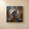 ba-0345-rusted-arch-passage-canvas-1-canvas-closeup-limewash-v4 Rusted Arch Passage by Bassem, canvas on a wall