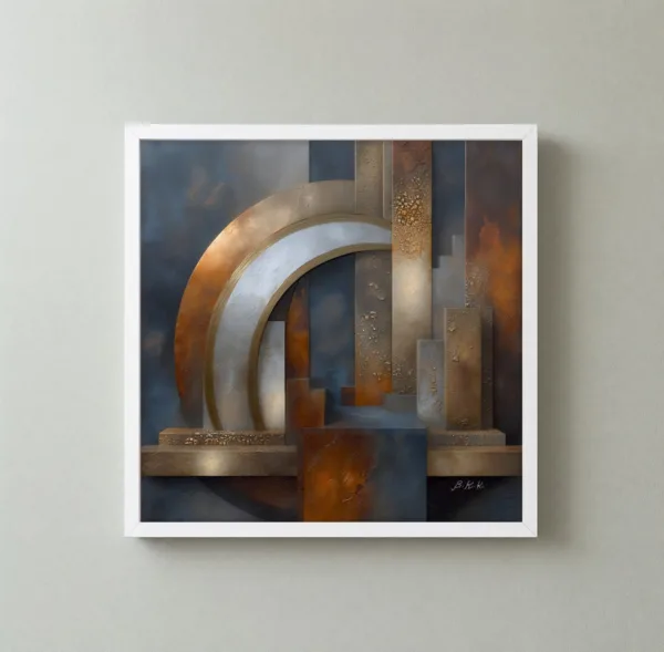 Rusted Arch Passage by Bassem, framed print on a wall