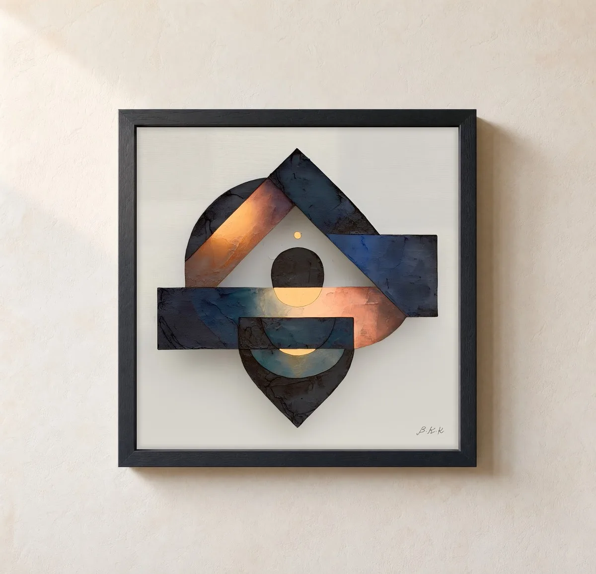 Eclipse in Layers by Bassem, framed print on a wall