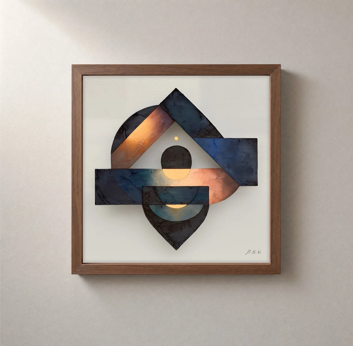 Eclipse in Layers by Bassem, framed print on a wall