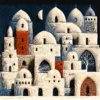 Whitewashed Town at Night by Bassem, the full artwork