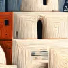 Whitewashed Town at Night by Bassem, detail at close range