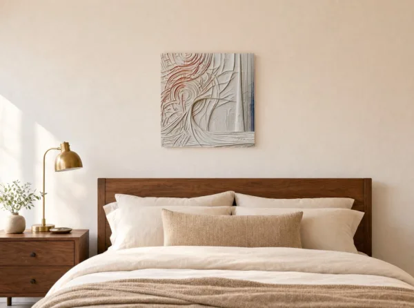 The Pale Needle by Bassem, canvas on a wall