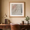 The Pale Needle by Bassem, art print shown framed on a wall