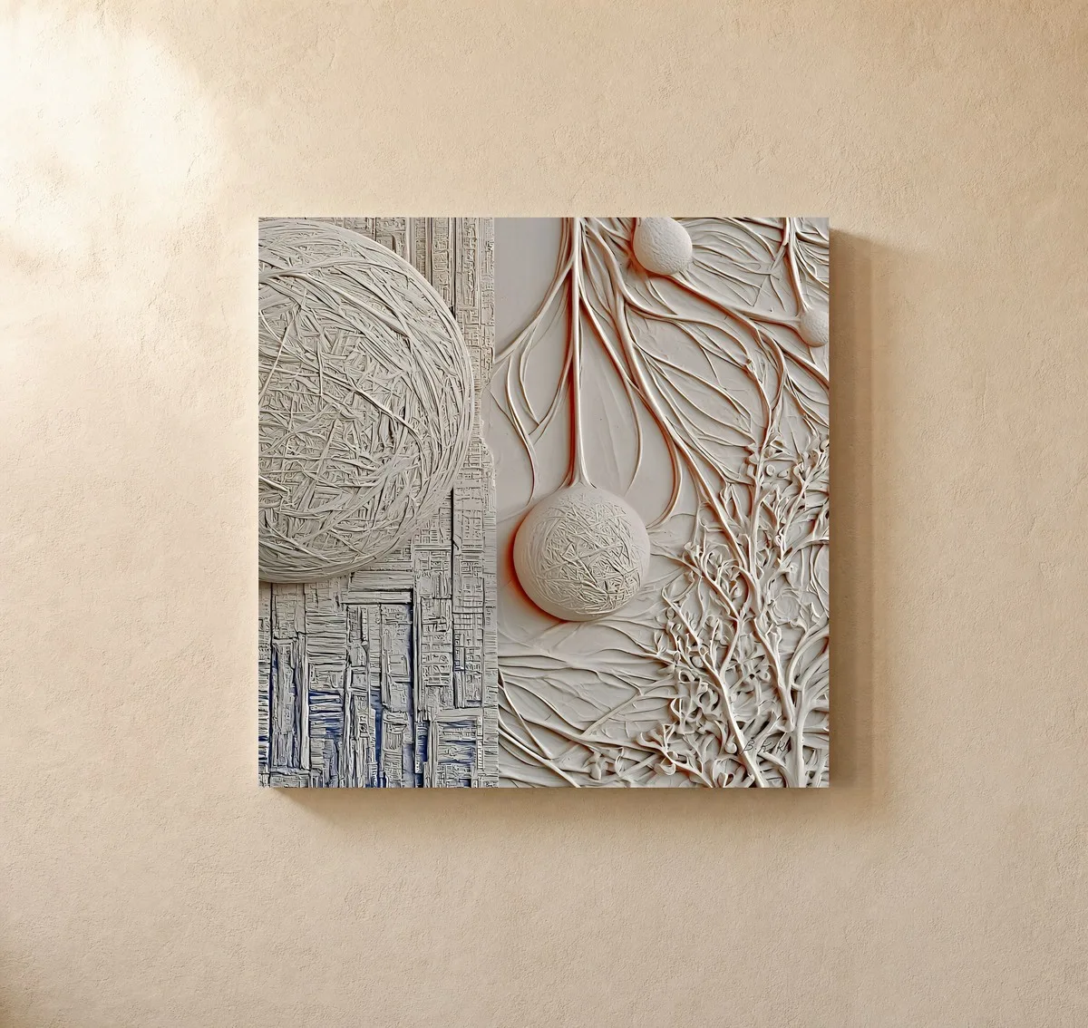 Hanging Seed Pods by Bassem, canvas on a wall