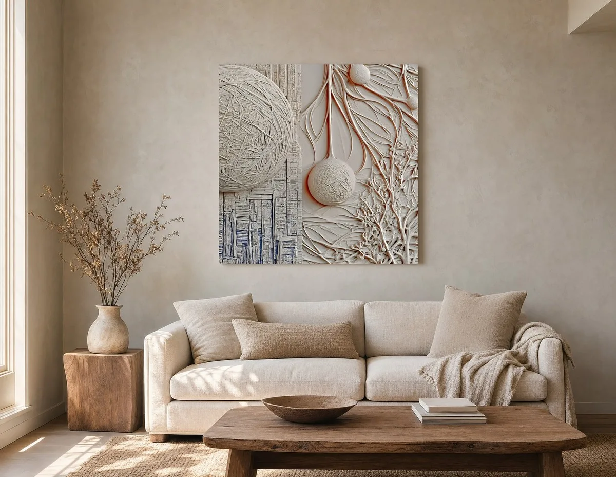 Hanging Seed Pods by Bassem, canvas on a wall