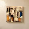 ba-0355-gilded-waterside-town-canvas-1-canvas-closeup-limewash-v4 Gilded Waterside Town by Bassem, canvas on a wall