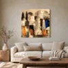 ba-0355-gilded-waterside-town-canvas-2-canvas-room-living-greige-v4 Gilded Waterside Town by Bassem, canvas on a wall