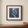 Silver Ribbon Turning by Bassem, art print shown framed on a wall