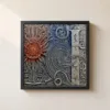Sunburst and Scrollwork by Bassem, framed print on a wall